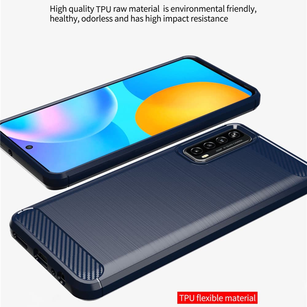 Techsuit Karbon Silikon Huawei P Smart 2021 Černá - náhled 4