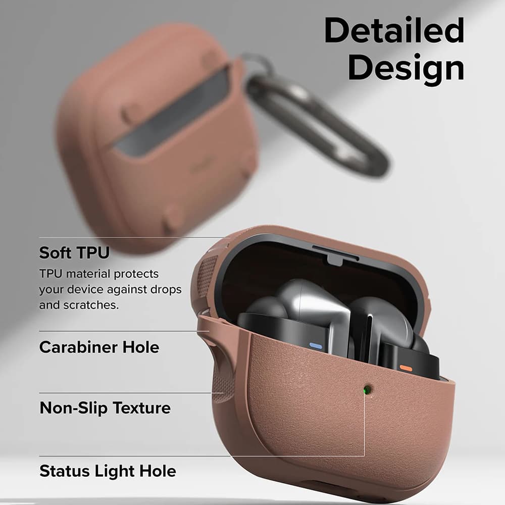 Kryt Ringke Protection Onyx Magnetic pro Samsung Galaxy Buds 3/3 Pro Korálová - náhled 4