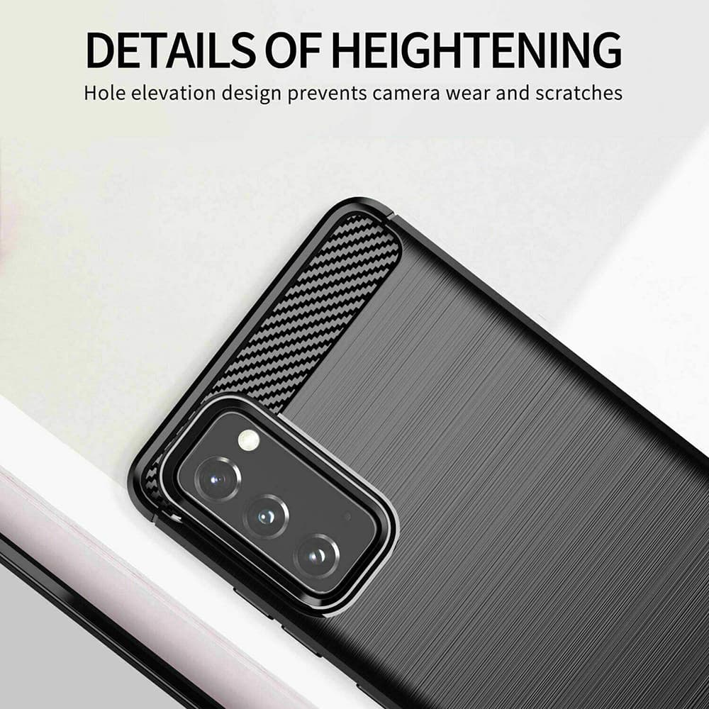 TechSuit Carbon Silicone Samsung Galaxy S20 FE 4G S20 FE 5G Černá - náhled 4