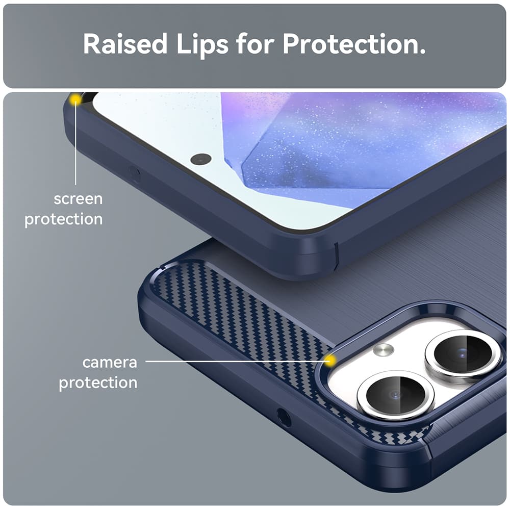 Techsuit Carbon Silicone pro Samsung Galaxy A06 modrá - náhled 4