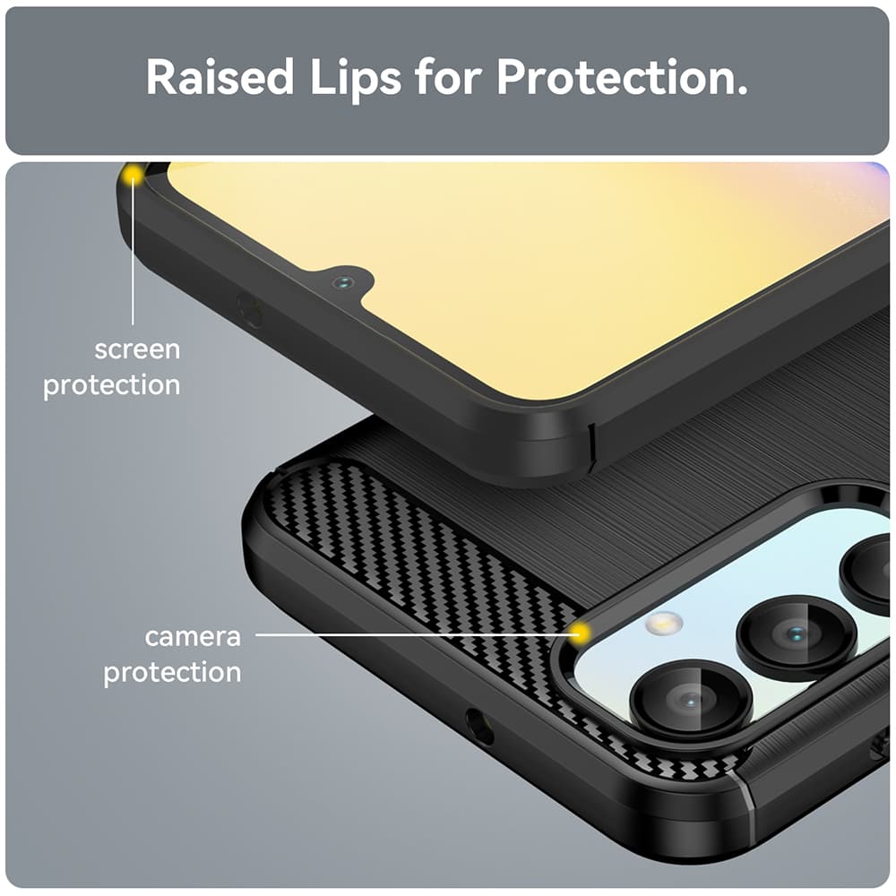 Techsuit Carbon Silicone pro Samsung Galaxy A16 4G A16 5G černá - náhled 4