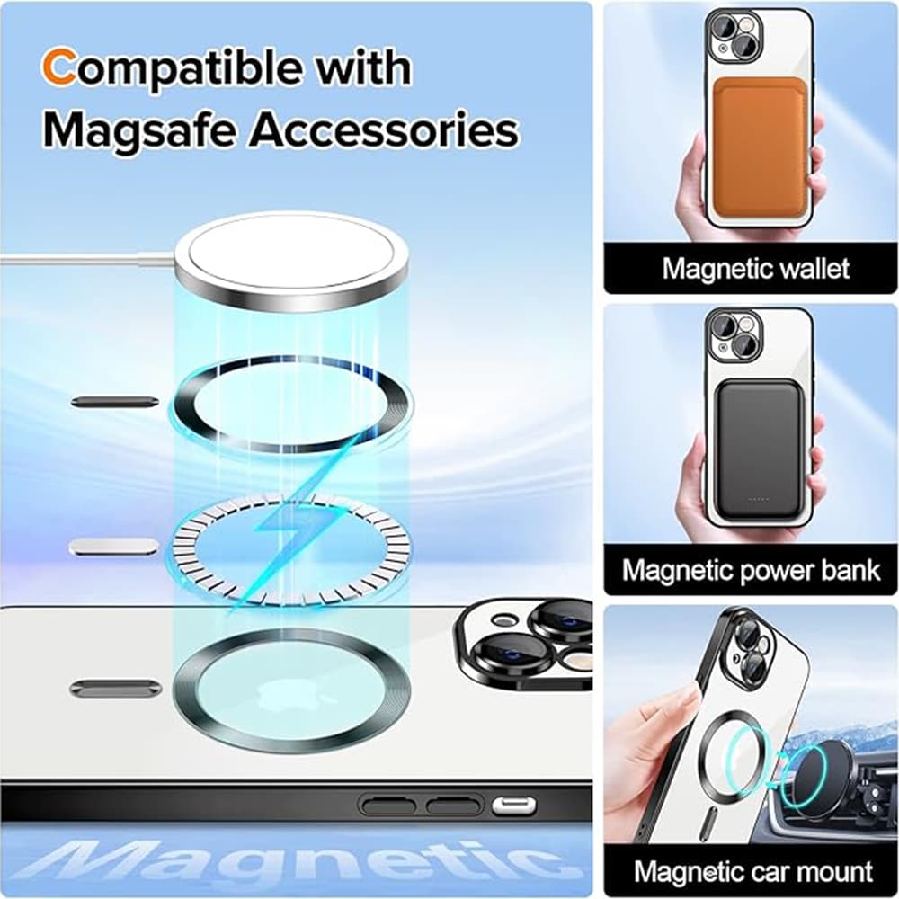 Techsuit Luxury Crystal MagSafe pro iPhone 16 Plus červený - náhled 4