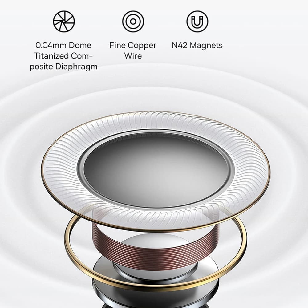 Baseus Bowie M2 Bezdrátová sluchátka Bluetooth Moon White - náhled 4