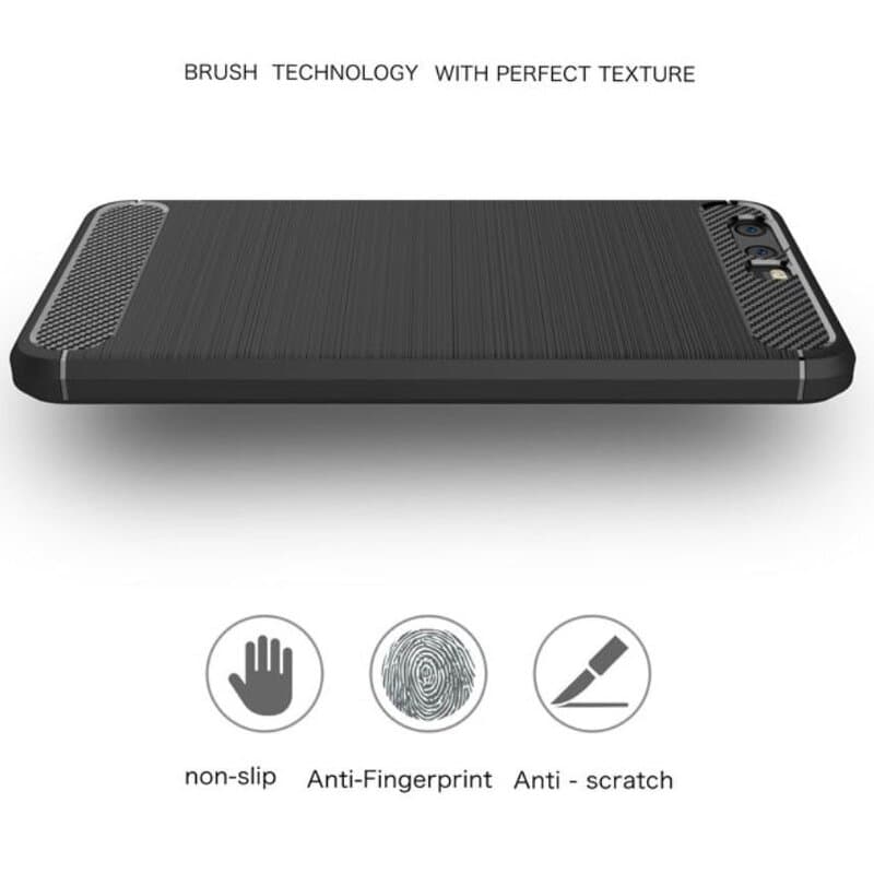 Techsuit Karbon Silikon Huawei P10 Plus Černý - náhled 4