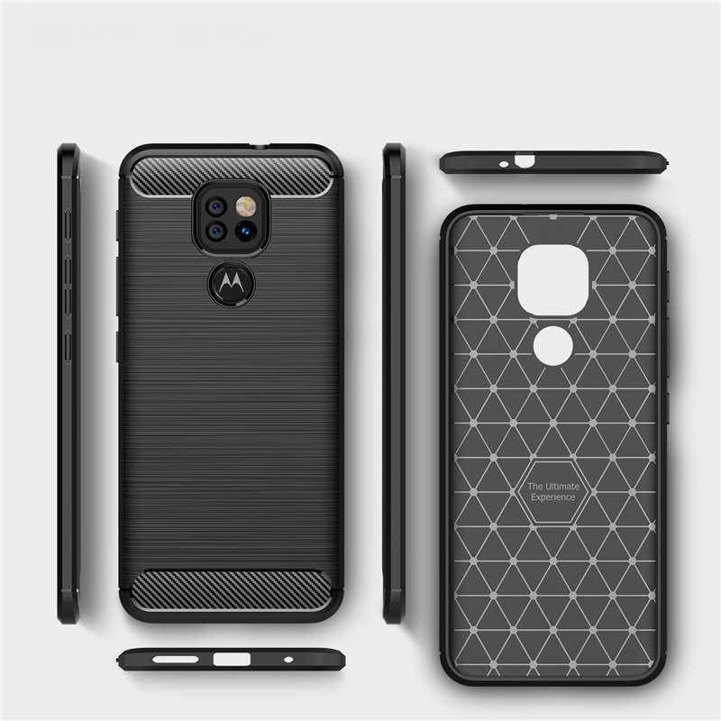 Techsuit Karbon Silikon Motorola Moto E7 Plus Moto G9 Play Černý - náhled 4