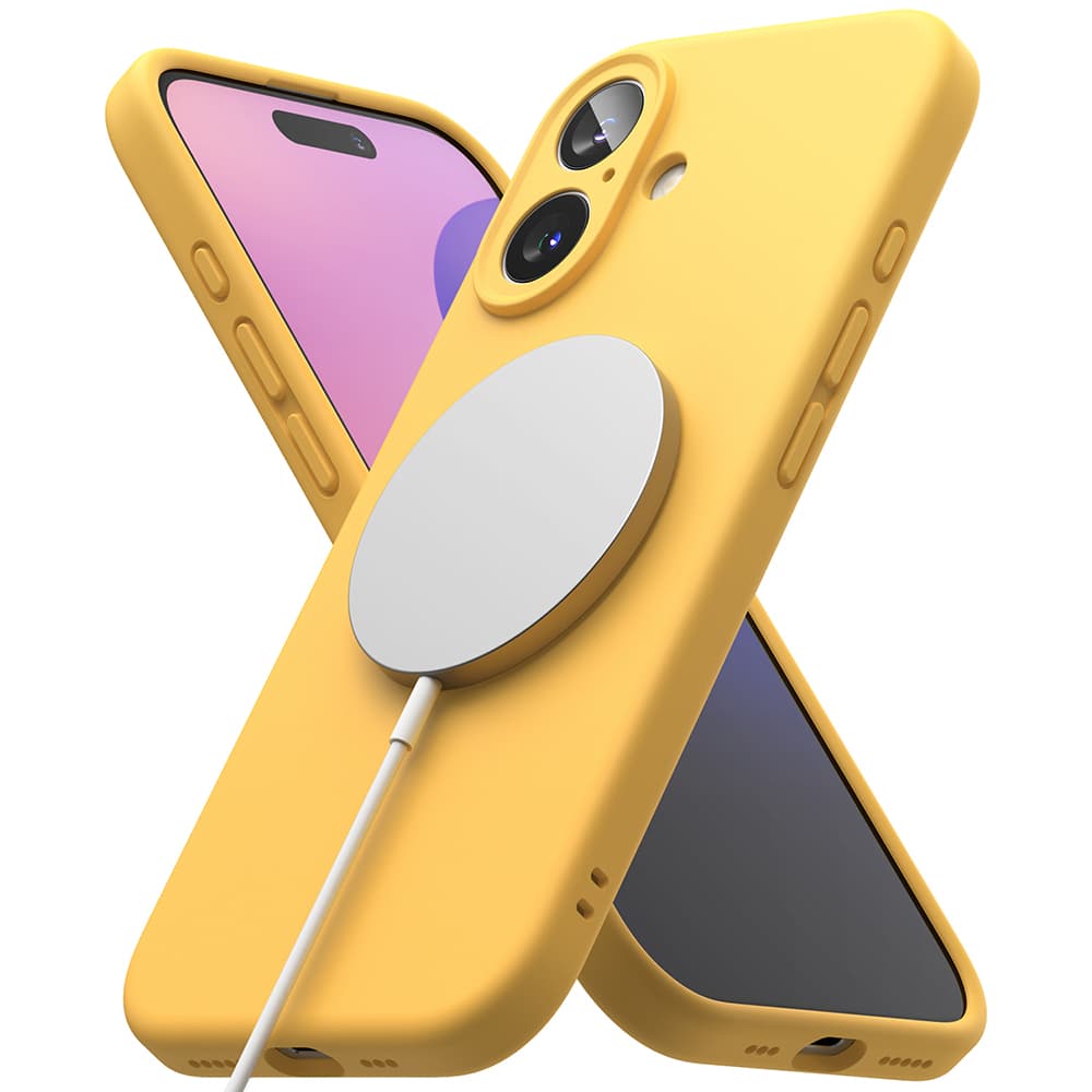Ringke Silicone Magnetic MagSafe pro iPhone 16 Plus žlutý - náhled 4