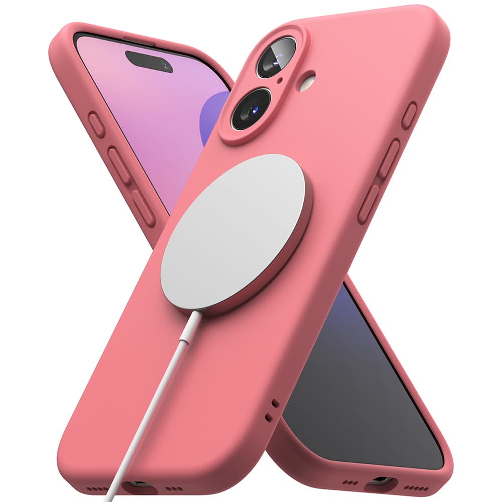 Ringke Silicone Magnetic MagSafe pro iPhone 16 Plus růžová - náhled 4
