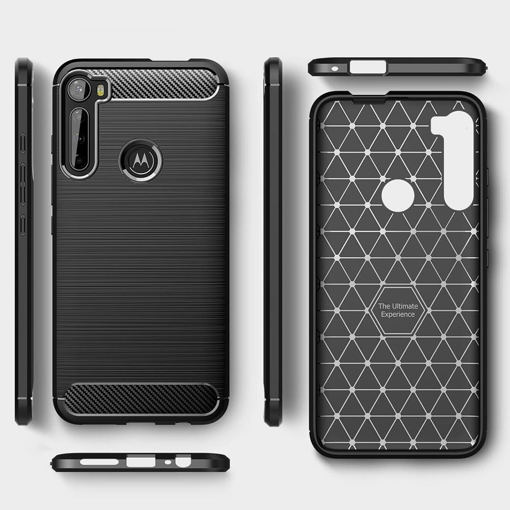 Techsuit Karbon Silikon Motorola One Fusion Plus Černá - náhled 4