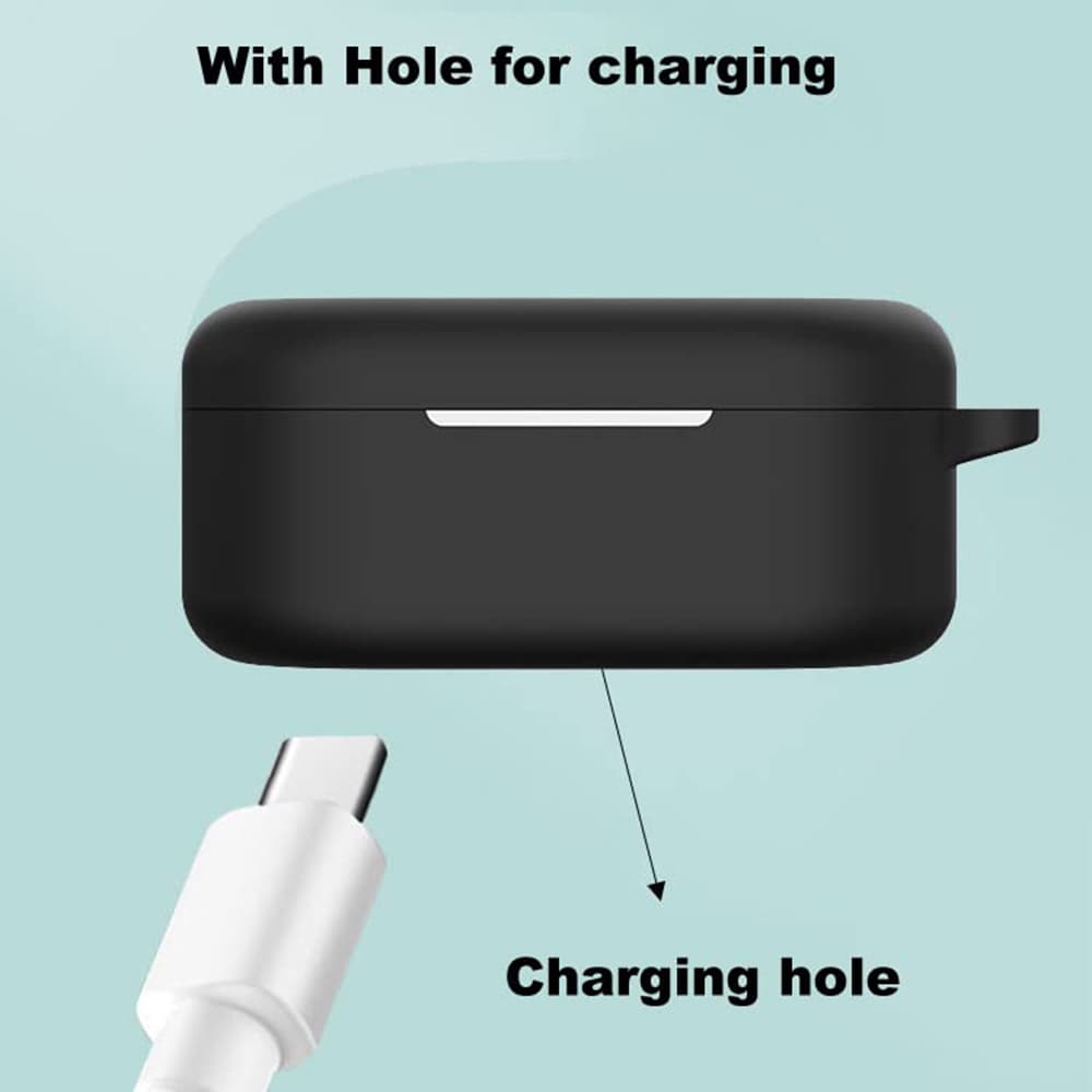 Techsuit silikonové pouzdro pro OnePlus Buds Pro 2 hladký ultratenký černý - náhled 4