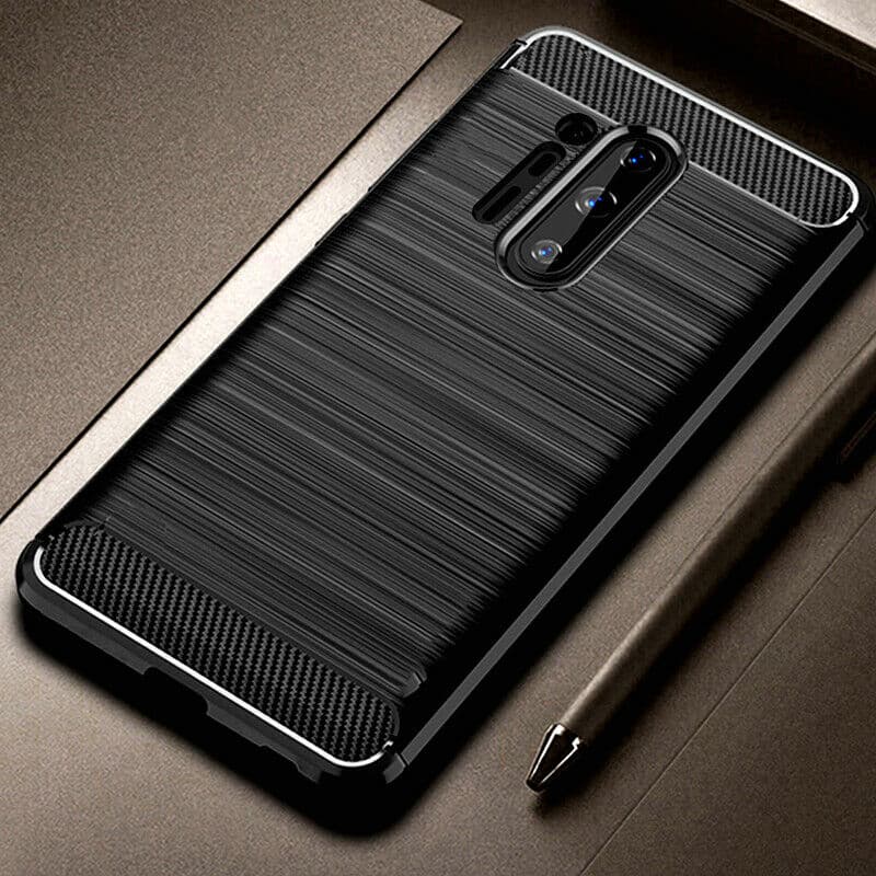 Techsuit Karbon Silikon OnePlus 8 Pro Černý - náhled 4