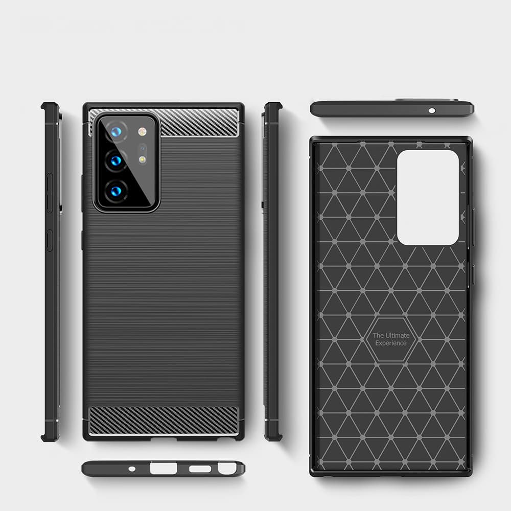 Techsuit Karbon Silikon Samsung Galaxy Note 20 Ultra Černý - náhled 4