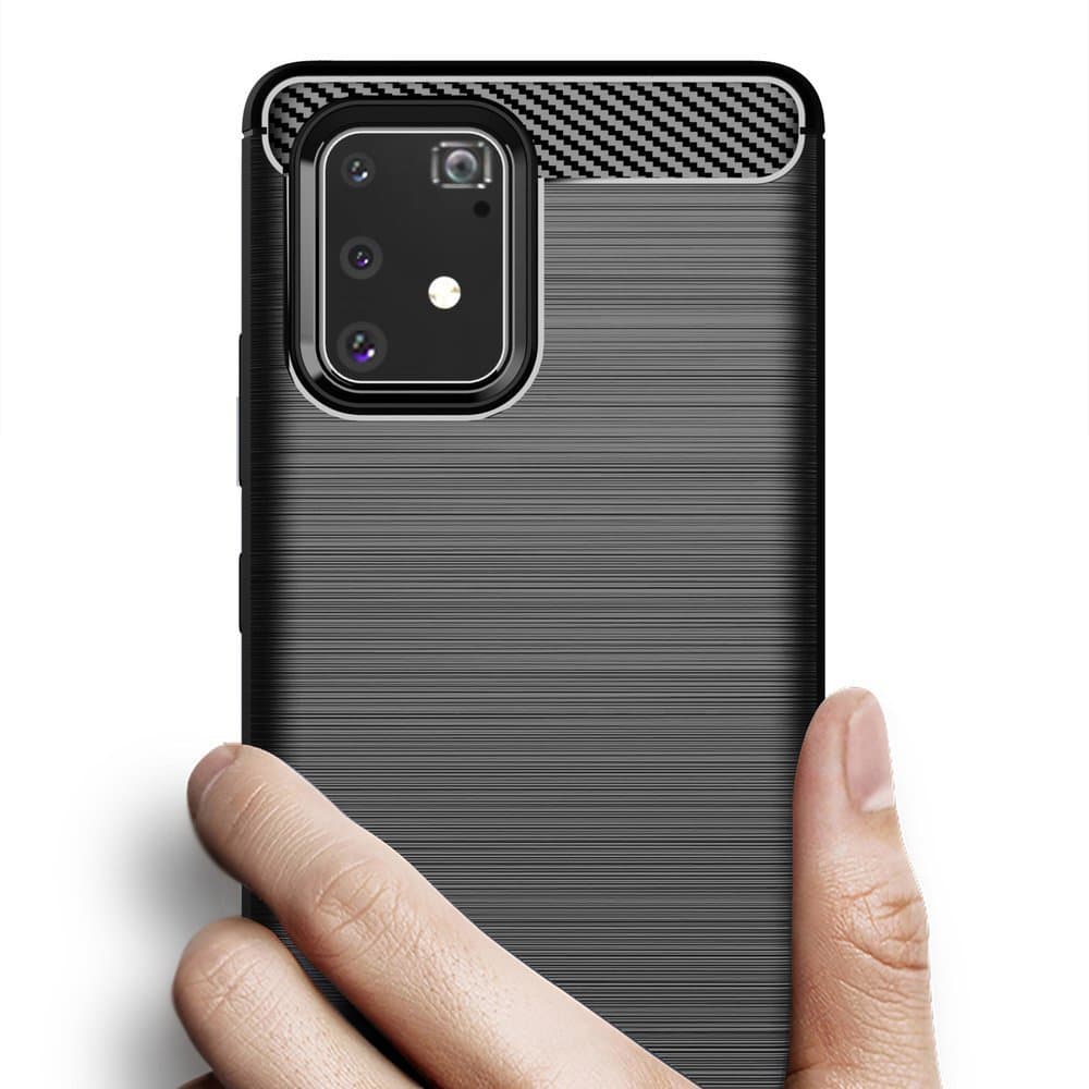 Techsuit Karbon Silikon Samsung Galaxy S10 Lite Černý - náhled 4