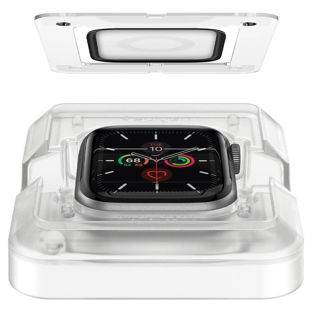 Spigen ProFlex EZ Fit 2 balení Apple Watch 4 5 6 SE SE 2 44mm Černá - náhled 4
