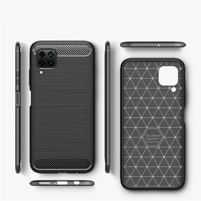 Techsuit Karbon Silikon Huawei P40 lite Černý - náhled 4