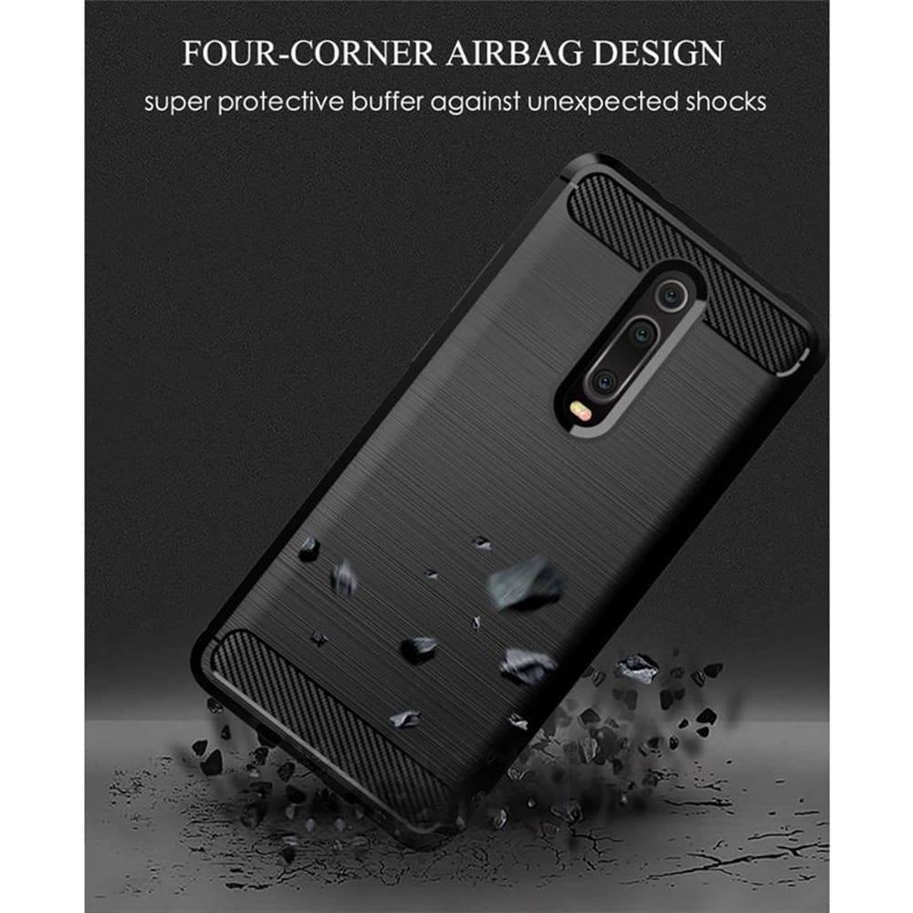 Techsuit Carbon Silicone pro Xiaomi Mi 9T Mi 9T Pro Redmi K20 Redmi K20 Pro černá - náhled 4
