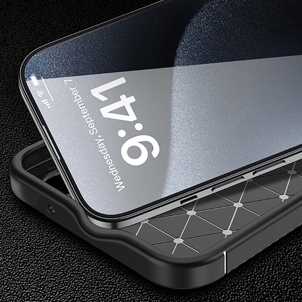 Techsuit CarbonFiber iPhone 16 Plus Černý - náhled 4