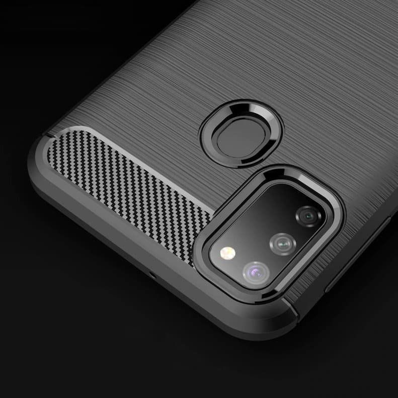 Techsuit Karbonový Silikon Samsung Galaxy M21 M30S Černý - náhled 4
