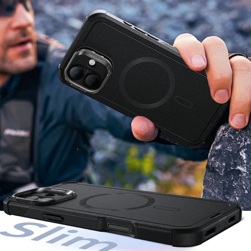 Pouzdro ESR Cyber Armor Kickstand pro iPhone 16 Plus černé - náhled 4
