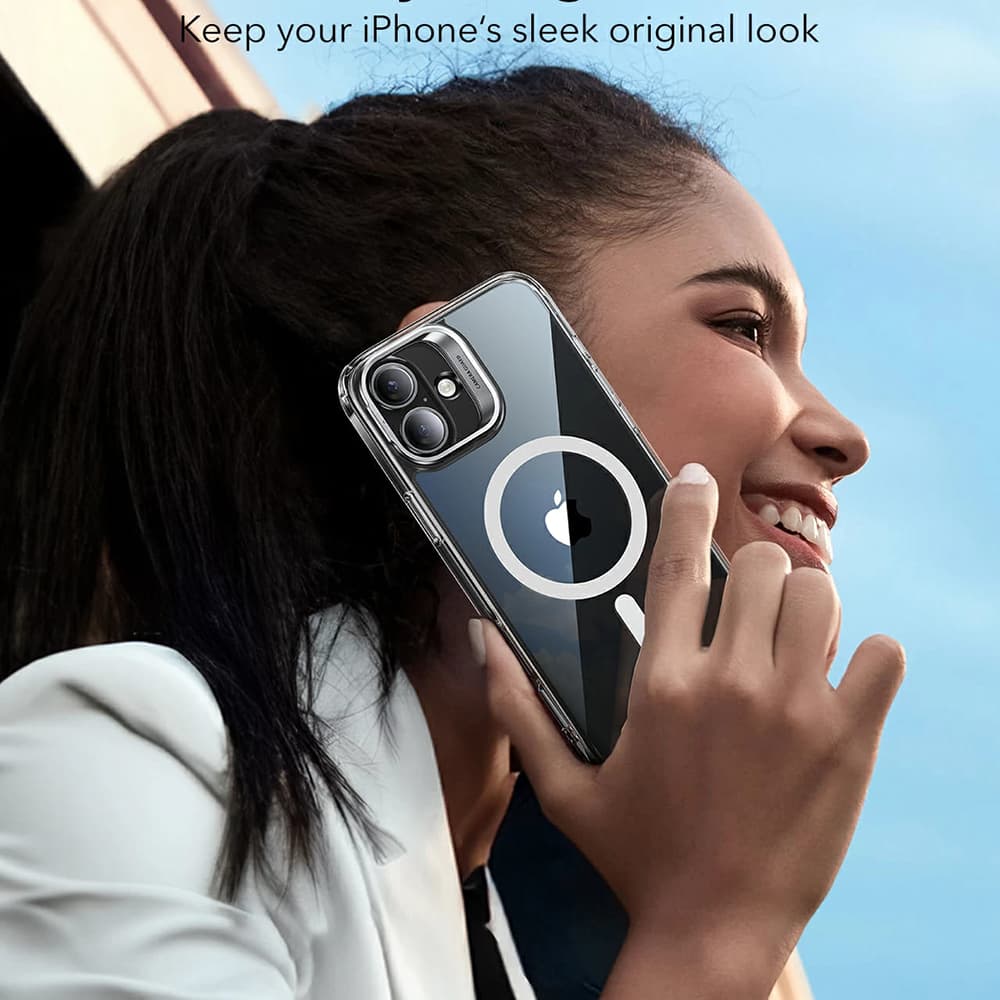 ESR Klasický Hybridní HaloLock Kickstand iPhone 16 Průhledný - náhled 4