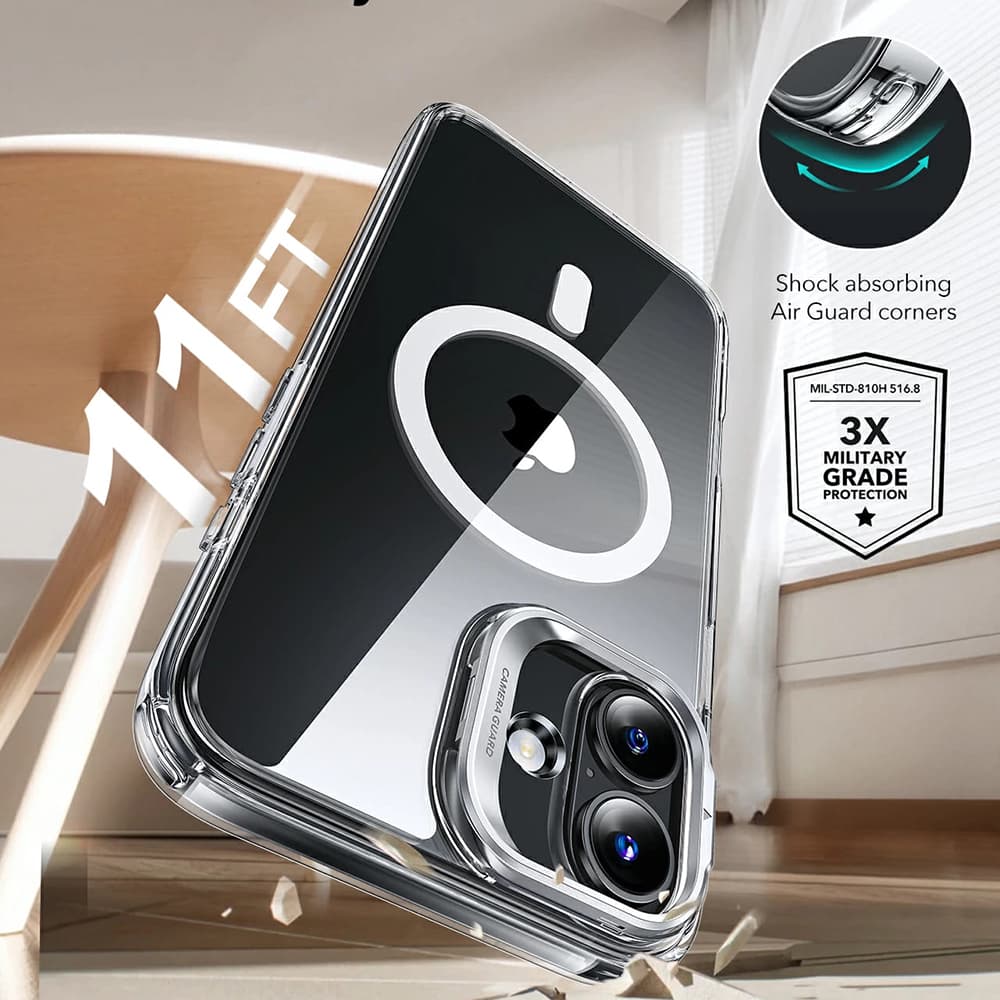 ESR Hybridní HaloLock Kickstand iPhone 16 Matná Černá - náhled 4