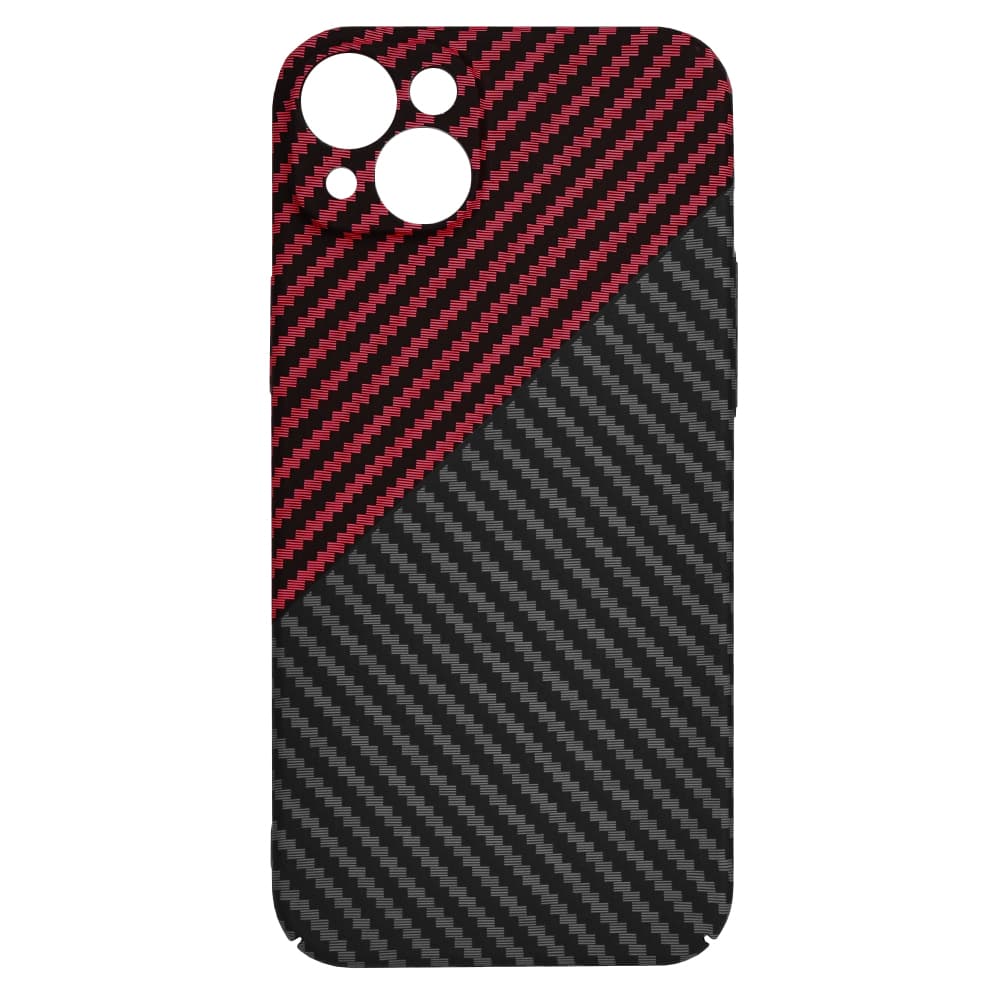 Techsuit Carbonite FiberShell pro iPhone 15 Plus červený Vortex - náhled 4