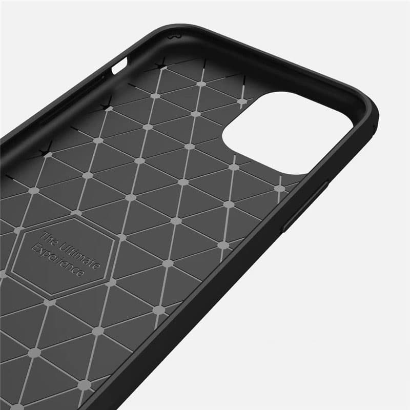 Techsuit Karbon Silikon iPhone 11 Černý - náhled 4
