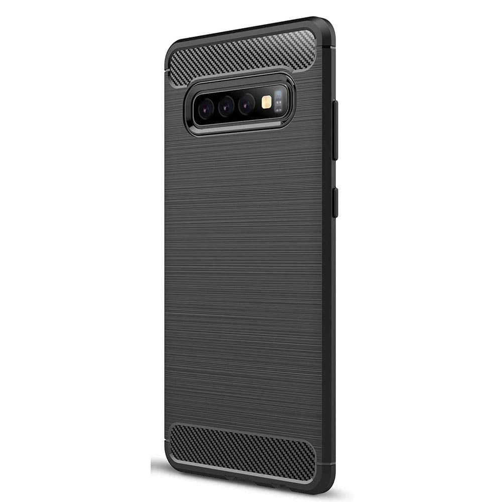 Techsuit Karbon Silikon Samsung Galaxy S10 Plus Černá - náhled 4