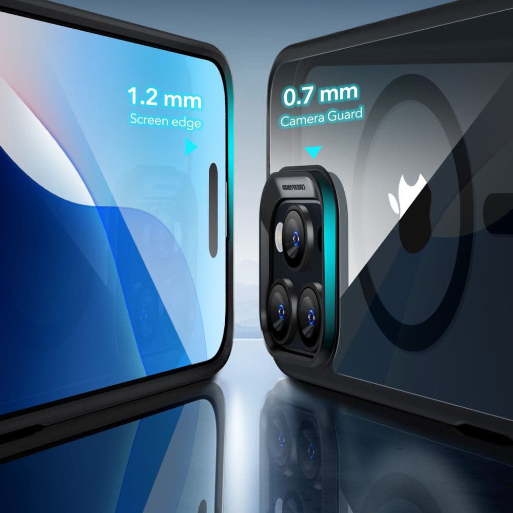 ESR Classic Hybrid HaloLock s ochranou displeje iPhone 16 Pro Max černá průhledná - náhled 4