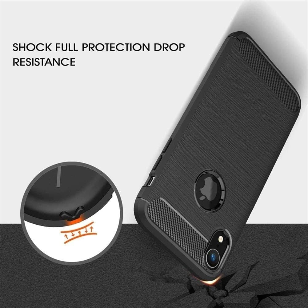 Techsuit Karbon Silikon iPhone XR Černý - náhled 4