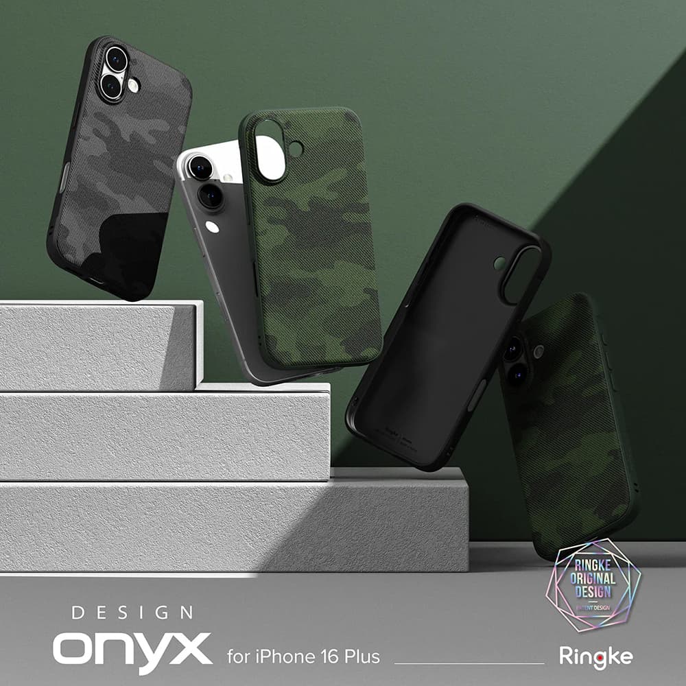 Ringke Onyx Design pouzdro iPhone 16 Plus maskáčově zelené - náhled 4
