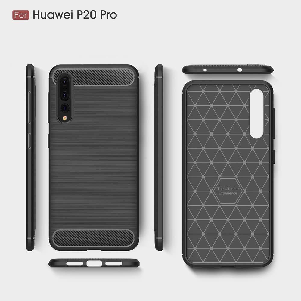 Techsuit Karbon Silikon Huawei P20 Pro Black - náhled 4