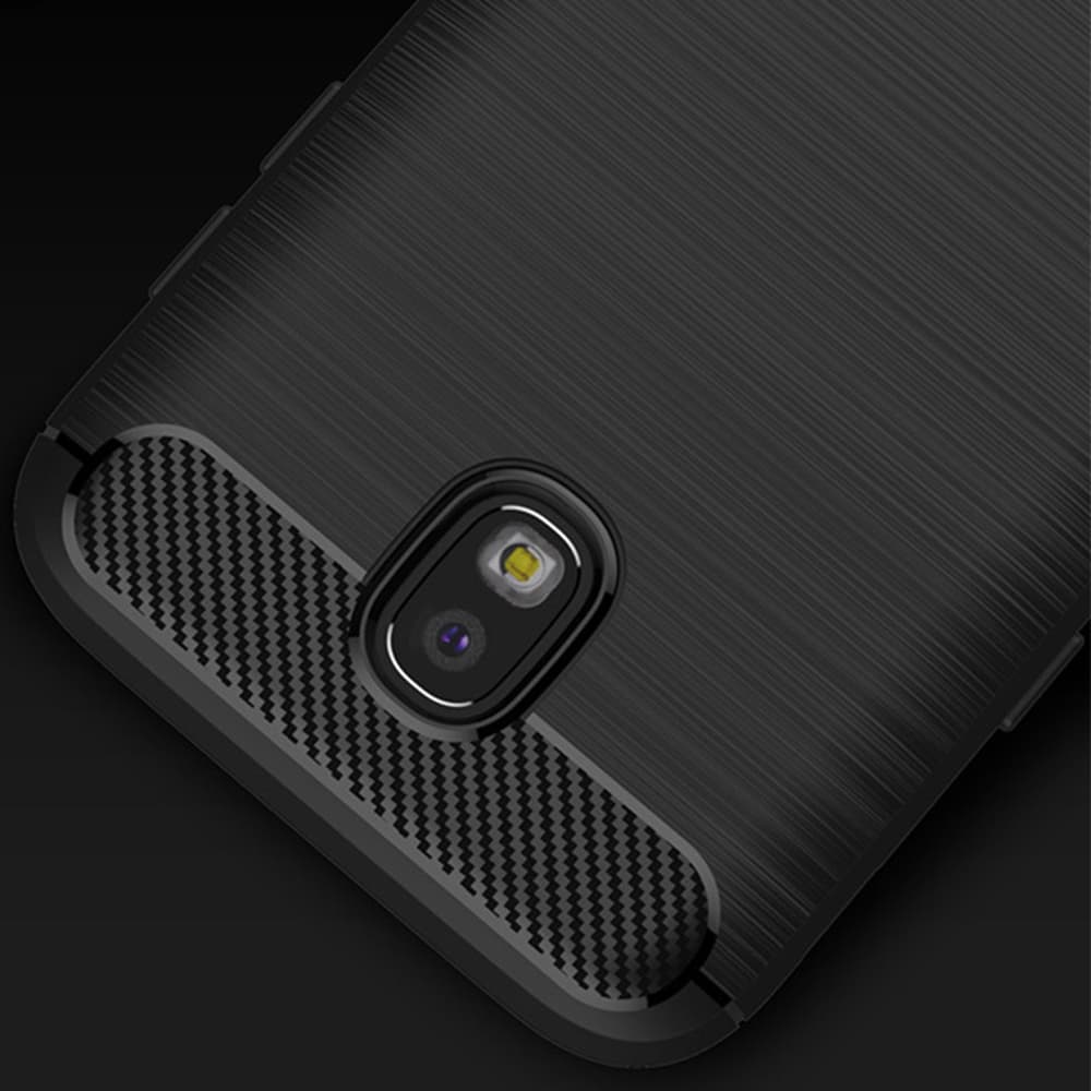 Techsuit Karbon Silikon Samsung Galaxy J7 2017 Černý - náhled 4