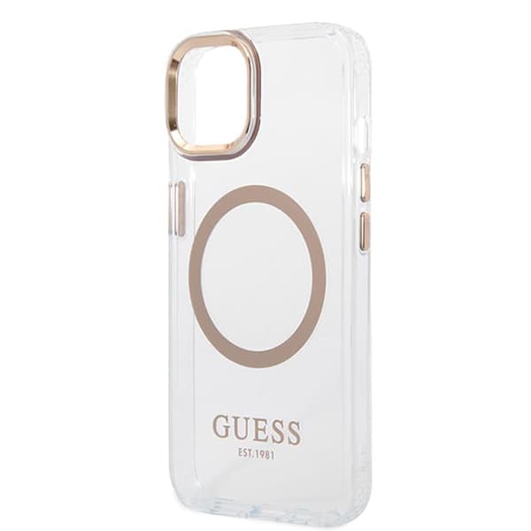 Guess Metal Outline MagSafe GUHMP15MHTRMD iPhone 15 Plus zlatá - náhled 4