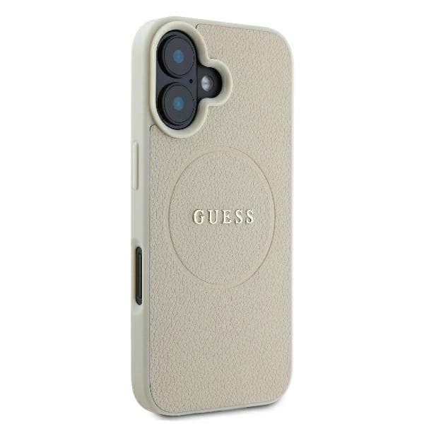 Guess Grained Gold Ring MagSafe GUHMP16SPGHSMME iPhone 16 béžová - náhled 4