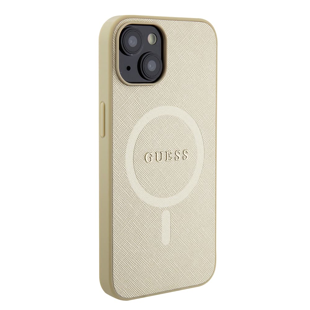 Guess Saffiano MagSafe GUHMP15MPSAHMCB iPhone 15 Plus zlatá - náhled 4
