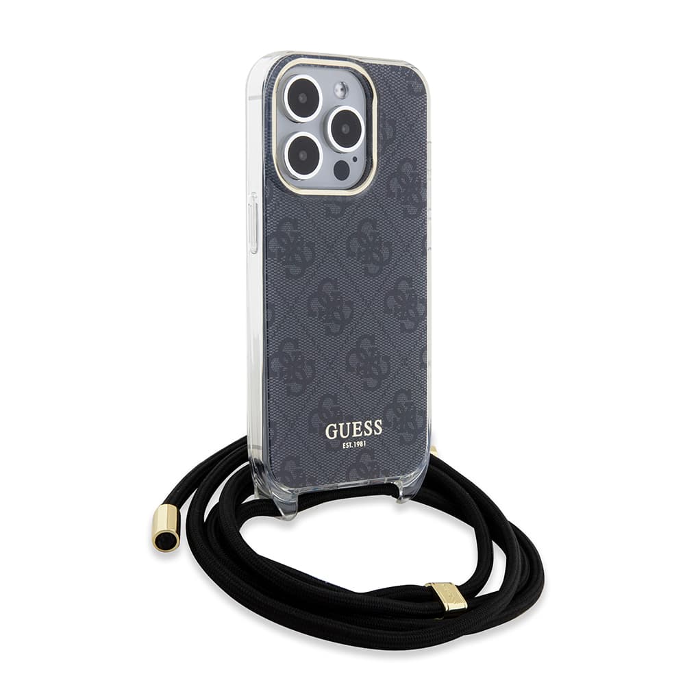 Guess Crossbody Cord 4G Print GUHCP15LHC4SEK iPhone 15 Pro černá - náhled 4