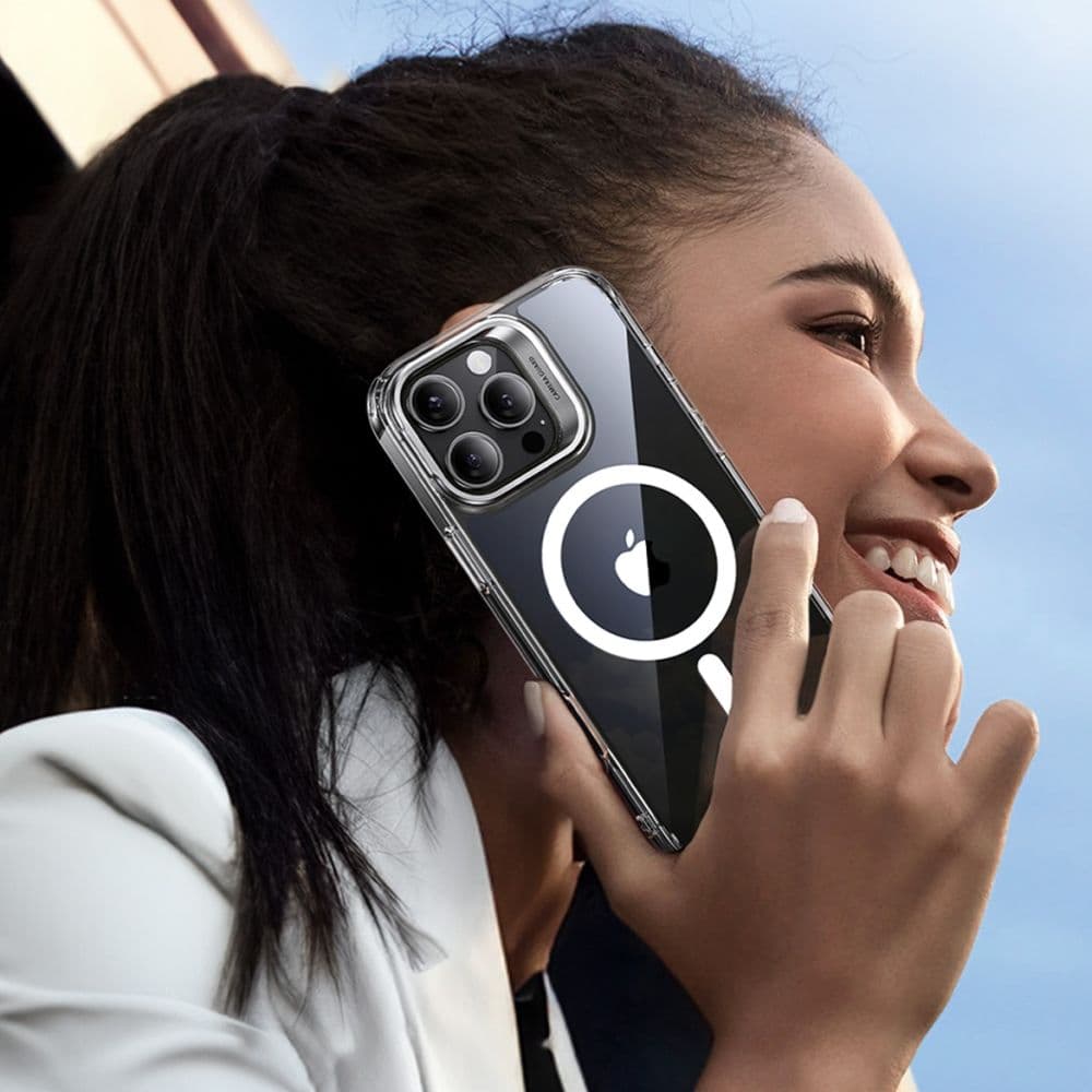 ESR Classic Hybrid HaloLock Kickstand s tvrzeným sklem iPhone 16 Pro Max čirý - náhled 4