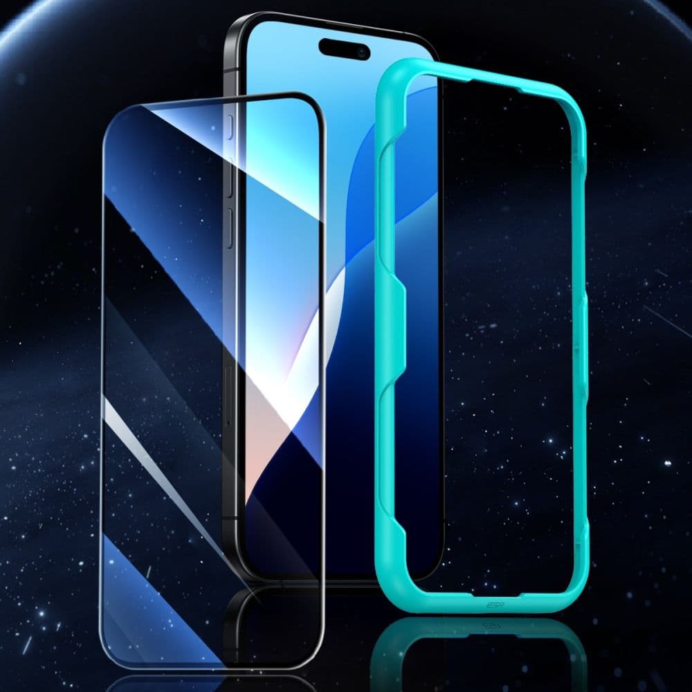 ESR - Tvrzené sklo (2 kusy) - iPhone 15 / iPhone 16 - černá - náhled 4