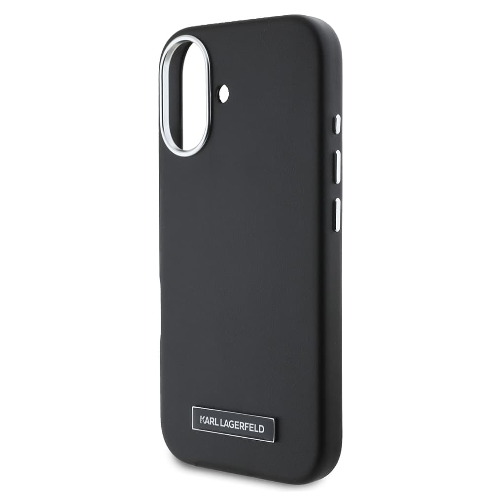 Karl Lagerfeld Leather MagSafe iPhone 16 růžová FW Metal Plate - náhled 4