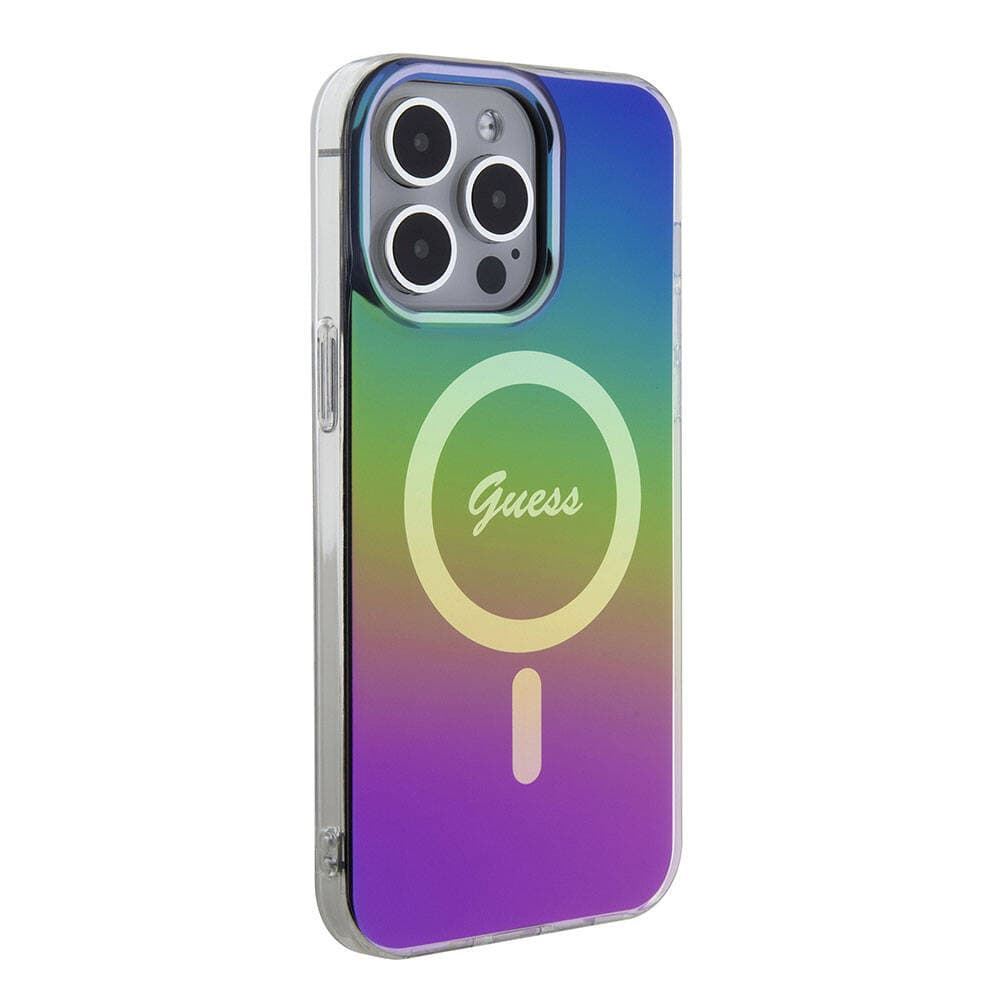 Guess IML Iridescent MagSafe GUHMP15LHITSK iPhone 15 Pro duhová - náhled 4