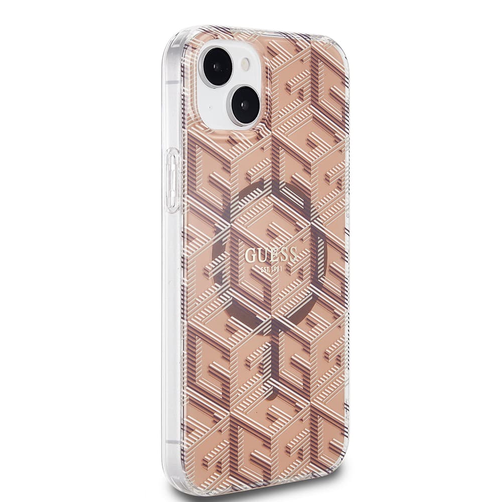 Guess IML GCube MagSafe GUHMP15MHGCUSTGW iPhone 15 Plus hnědý - náhled 4