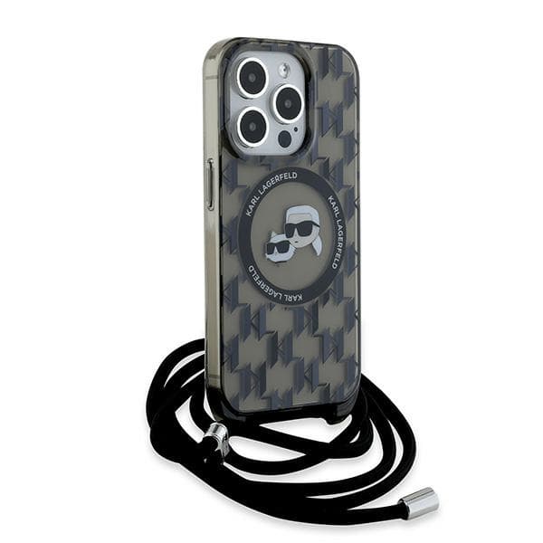 Karl Lagerfeld IML Crossbody MagSafe iPhone 15 Pro Monogram Karl a Choupette Head - náhled 4