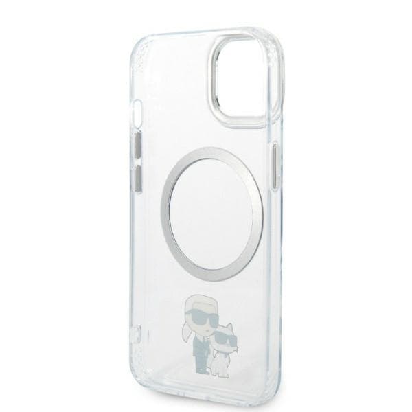 Karl Lagerfeld Hardcase MagSafe iPhone 14 Plus průhledný Iconic Karl&amp;Choupette - náhled 4