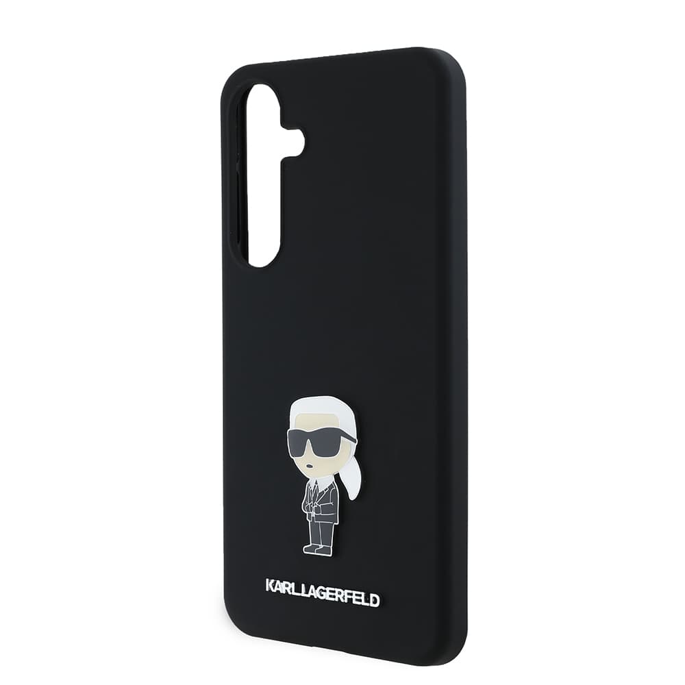 Karl Lagerfeld Silicone pouzdro Samsung Galaxy S24 Plus Ikonik Metal Pin růžové - náhled 4