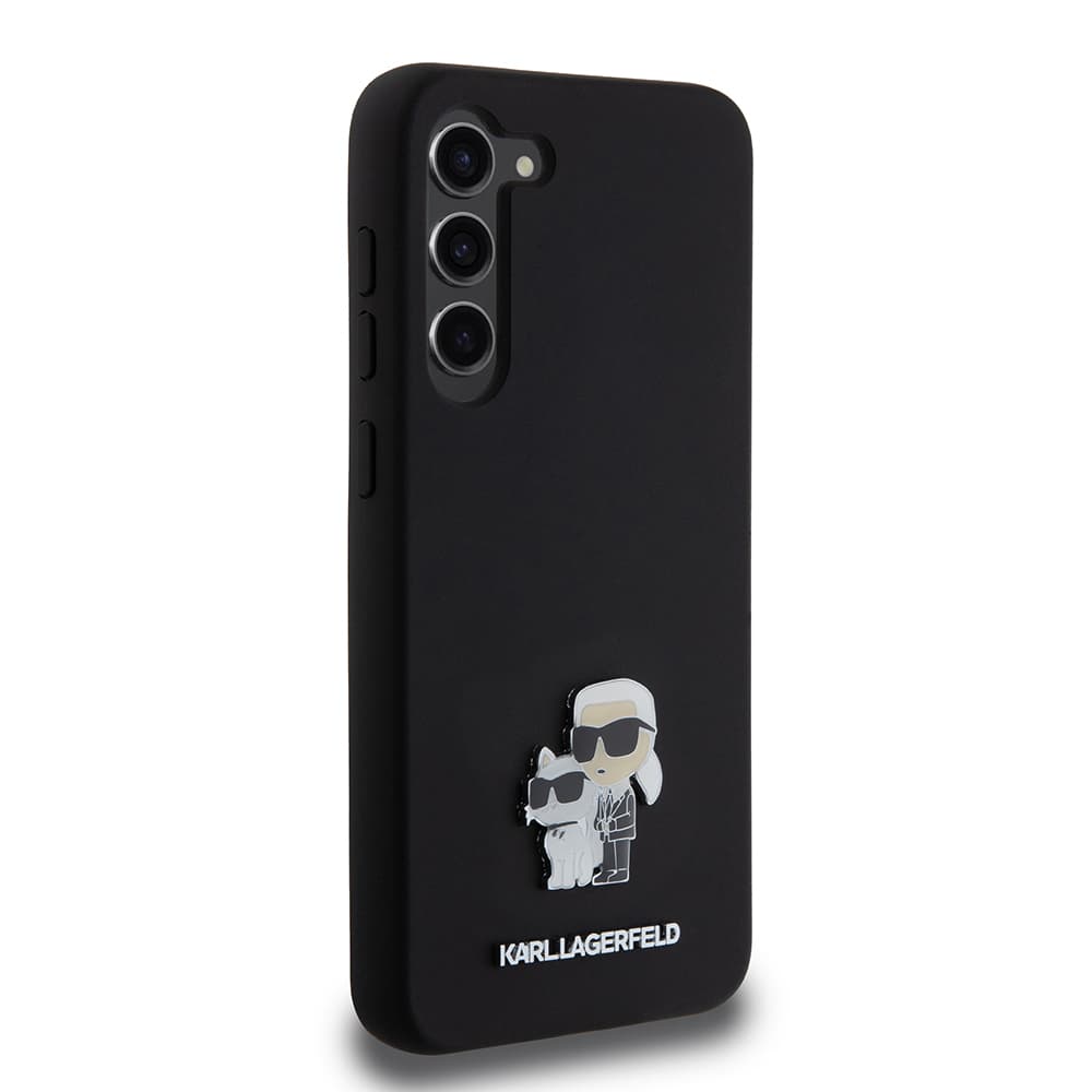 Karl Lagerfeld silikonové pouzdro růžové Samsung Galaxy S23 Plus Karl&amp;Choupette Metal Pin - náhled 4