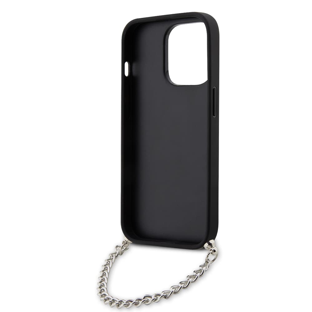 Karl Lagerfeld Saffiano Monogram Chain pro iPhone 14 Pro černá - náhled 4