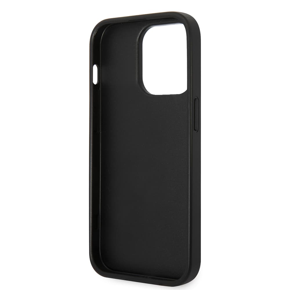 Karl Lagerfeld Saffiano pouzdro iPhone 14 Pro stříbrné Choupette Head - náhled 4