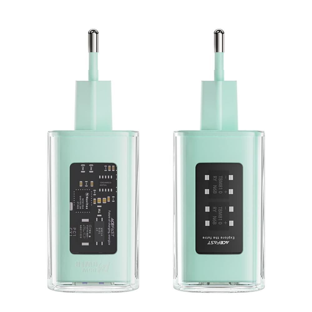 Acefast Nabíječka do zdi Exploration Series A45 2x USB-C USB GaN PD65W Rychlé nabíjení horská mlha - náhled 4