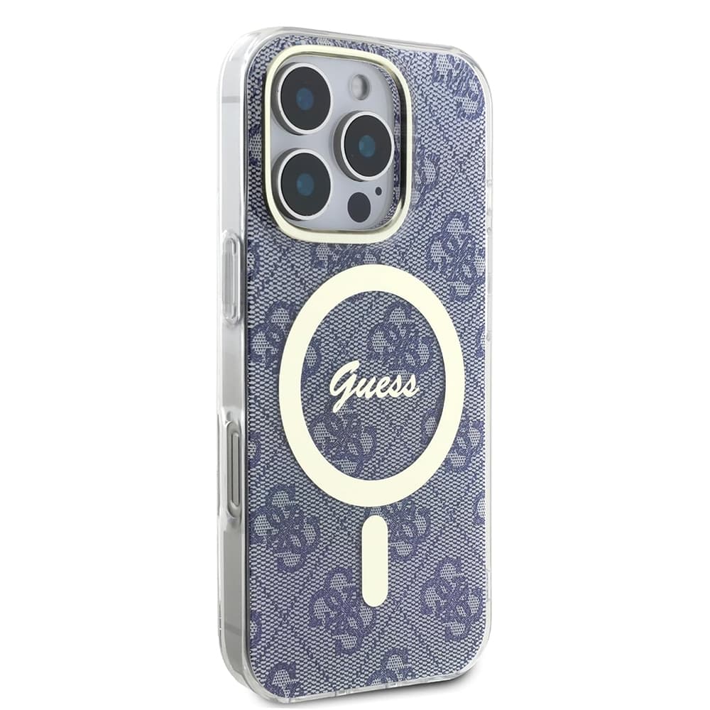 Guess IML 4G MagSafe GUHMP16SH4STB pro iPhone 16 modrá - náhled 4
