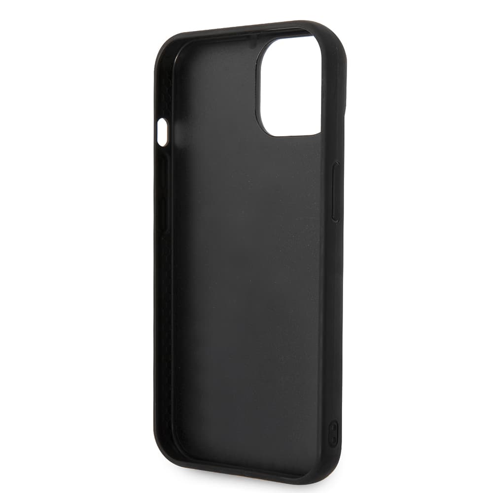 Karl Lagerfeld Hardcase Leather Puffy iPhone 14 Plus Elongated Logo černá - náhled 4